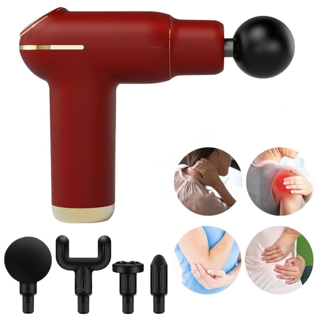 VICTORIA - Pistola de Masaje Muscular con Calor  Potente y Portátil