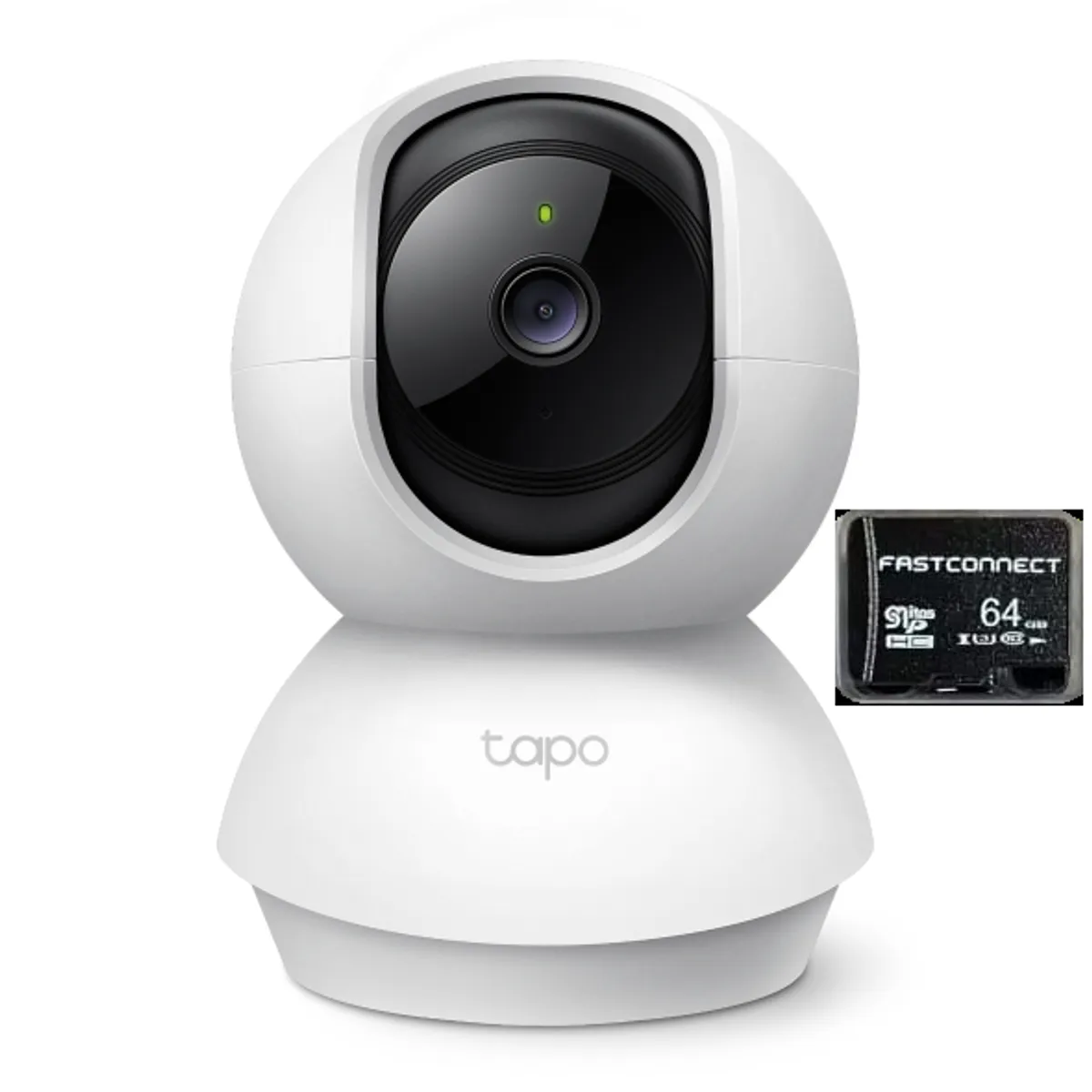 TP LINK - CÁMARA DE VIDEOVIGILANCIA INTELIGENTE TP-LINK TAPO C210 + MICROSD 64 GB