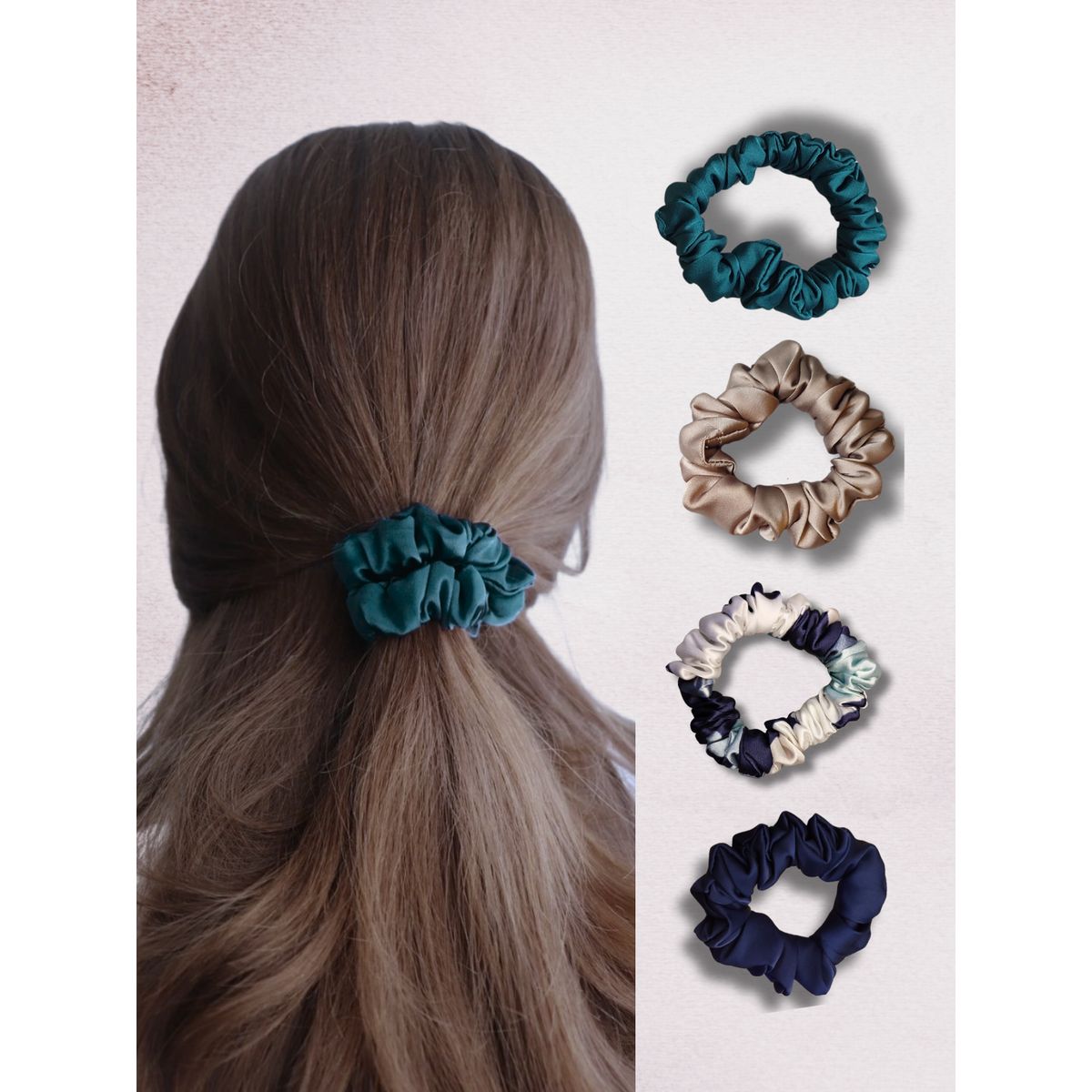 SENSA SILK - Scrunchies de seda tamaño mini no marca ni quiebra el cabello