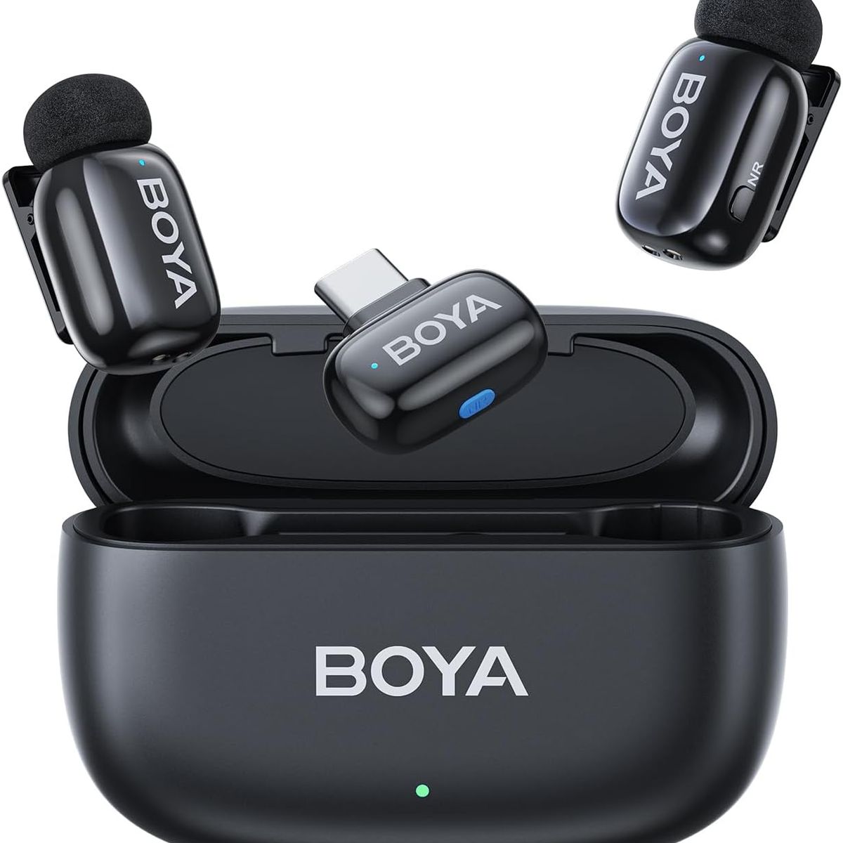 BOYA - BOYA Mini micrófono inalámbrico USB C cancelación de ruido 30 horas