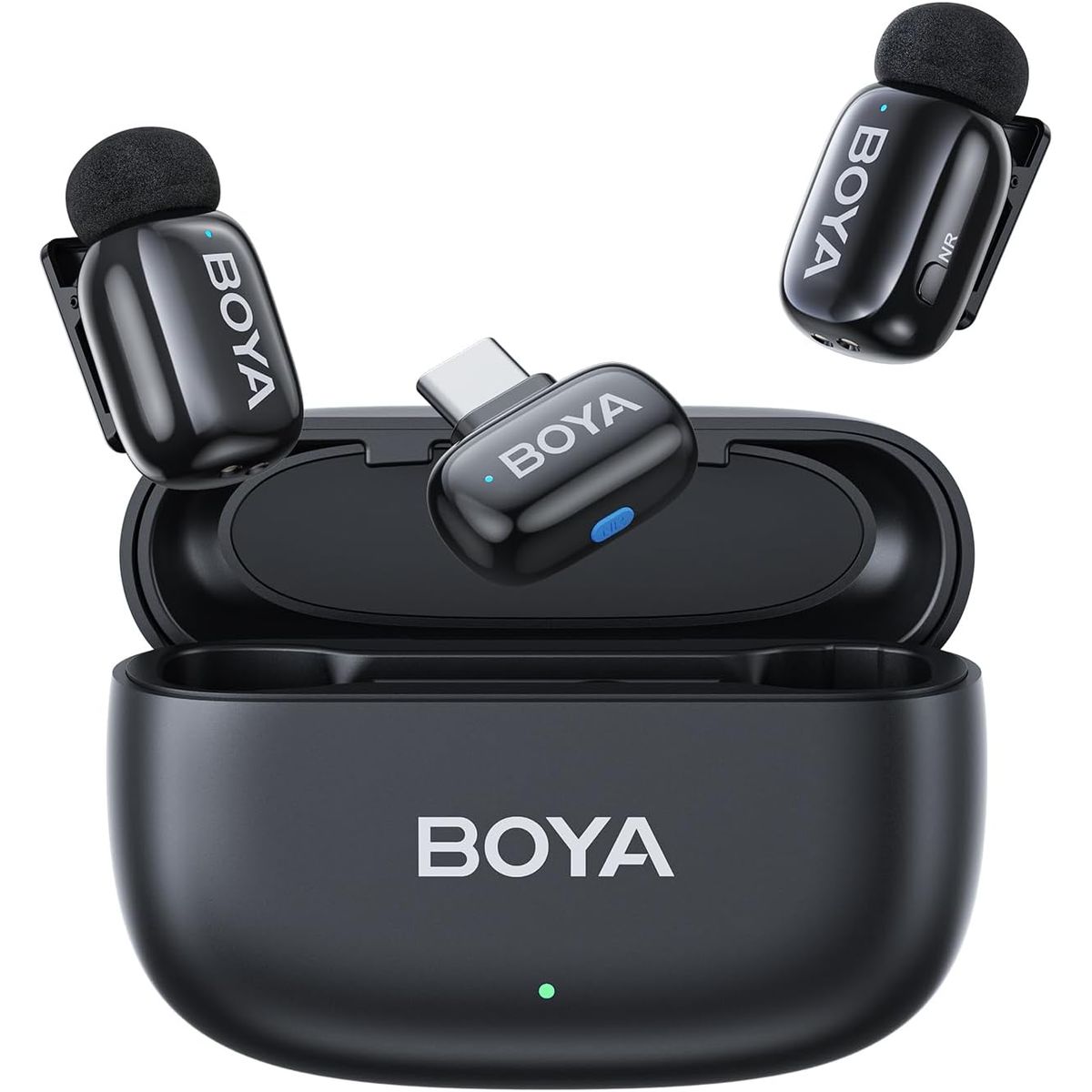 BOYA - BOYA Mini micrófono inalámbrico USB C cancelación de ruido 30 horas