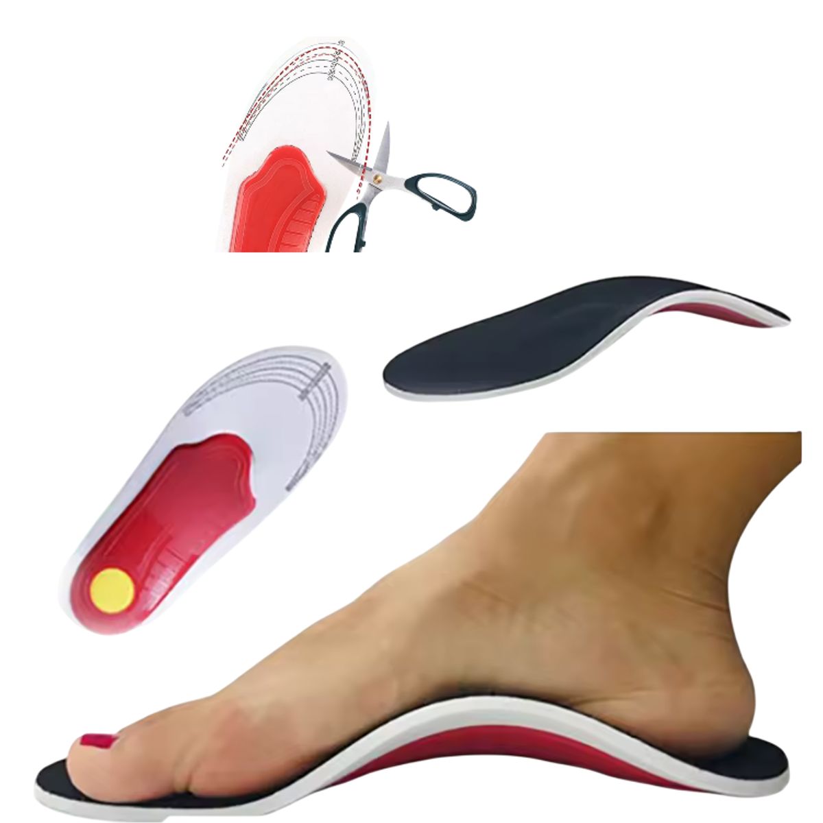 GENERICO - PLANTILLA ORTOPEDICA ARCO PIE PLANO UNISEX FASCITIS 35-40