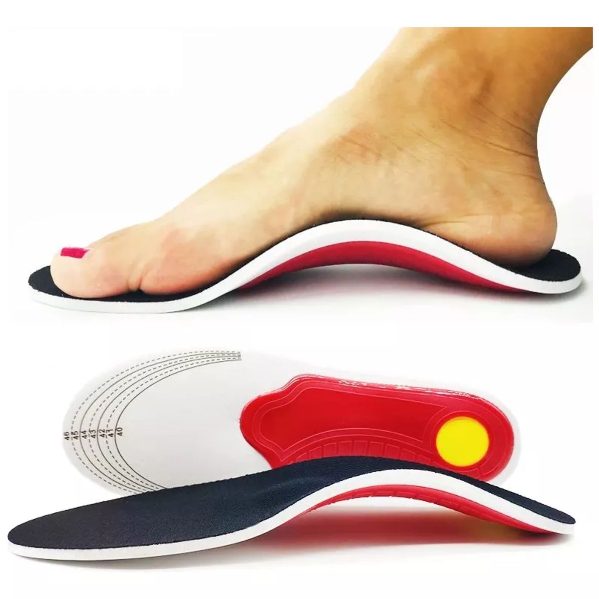 GENERICO - PLANTILLA ORTOPEDICA 3D ARCO PIE PLANO UNISEX  35-40