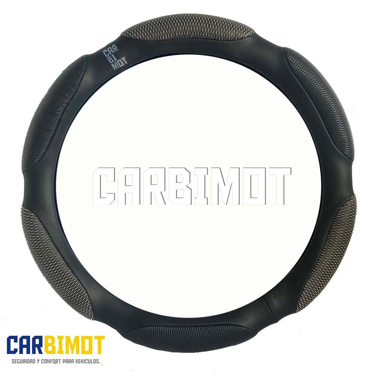 UNIVERSAL - Funda cobertor forro cubre volante timón vehicular negro