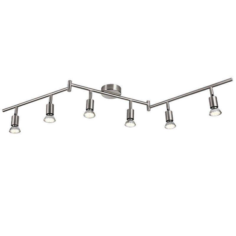 MMDH - LED Lámpara de techo plegable E27 cromada para salón PEA311-6C