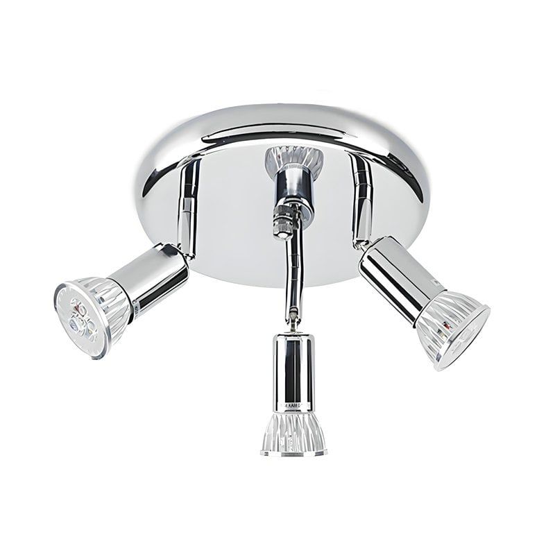 MMDH - LED Plafón redondo cromado para balcón cocina PEA316C-R3C GU10