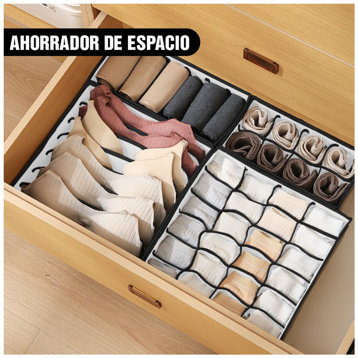 KELLER - Juego de 4 Organizadores para Cajón BL K60 Y Bolsa BZ3 de Regalo