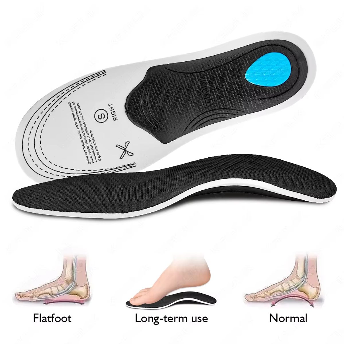 GENERICO - PLANTILLA ORTOPEDICA ARCO PIE PLANO FASCITIS TALLA XS