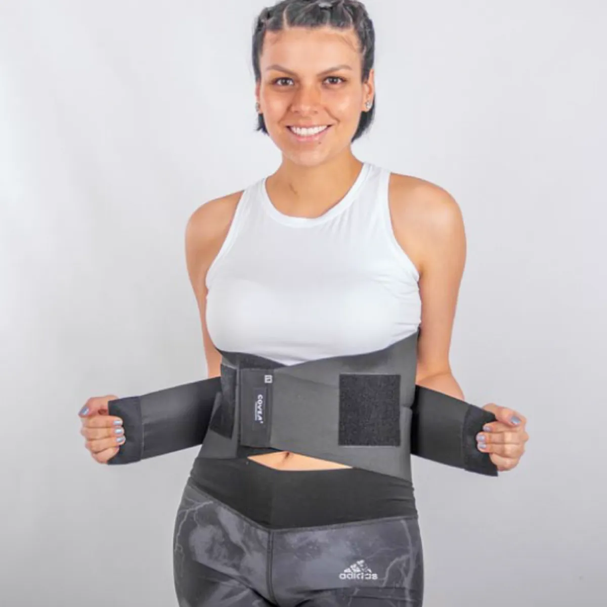 COVER - Faja Soporte Lumbar Flexible Negro Cover - Talla S