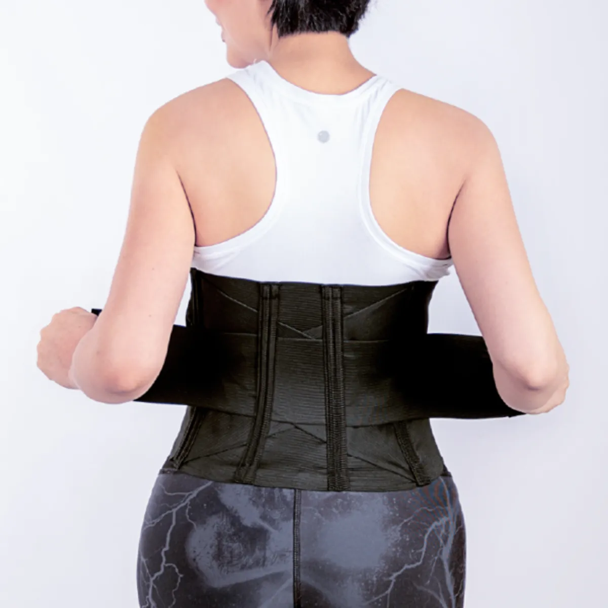 COVER - Faja Soporte Lumbar Flexible Negro Cover - Talla S