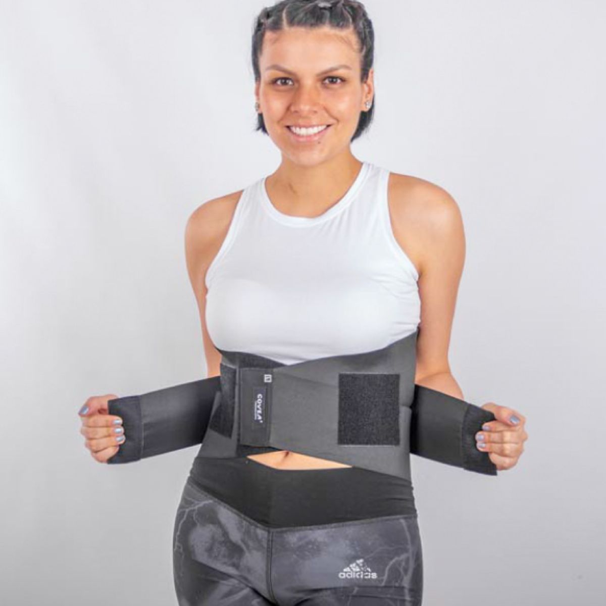 COVER - Faja Soporte Lumbar Flexible Negro Cover Talla L