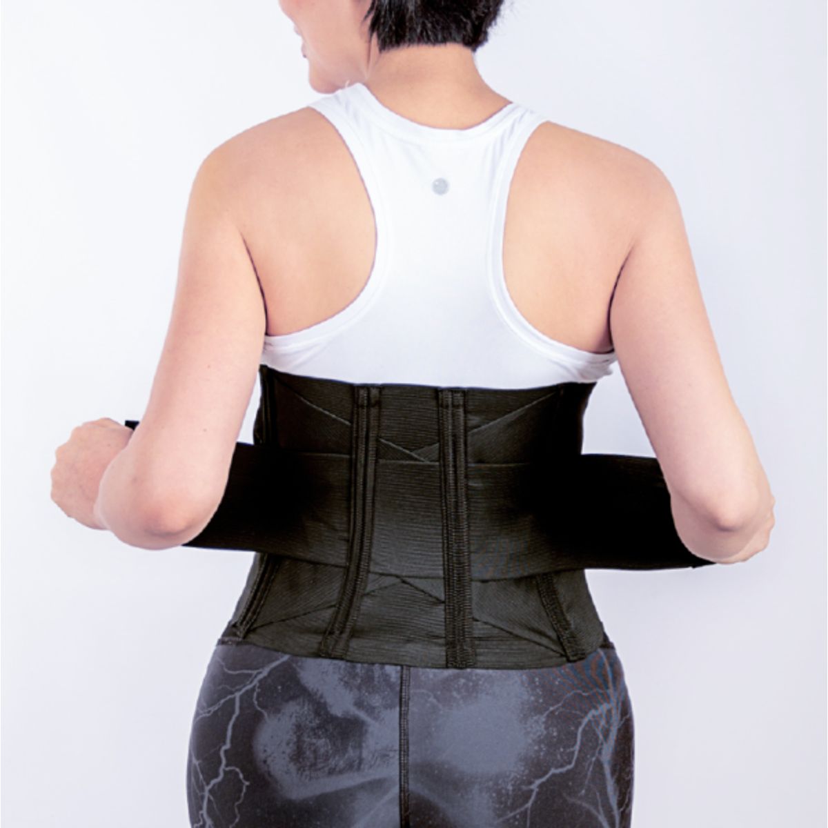 COVER - Faja Soporte Lumbar Flexible Negro Cover Talla XL