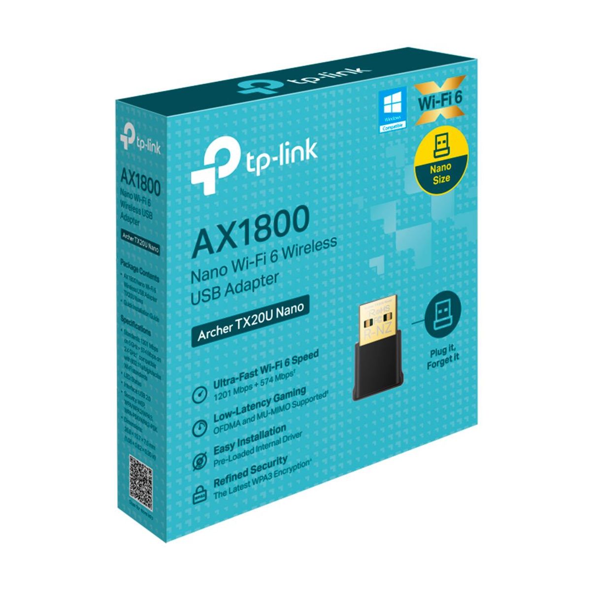 TP LINK - TP-LINK ARCHER TX20U NANO Adaptador USB WIFI6 AX1800 Dual Band