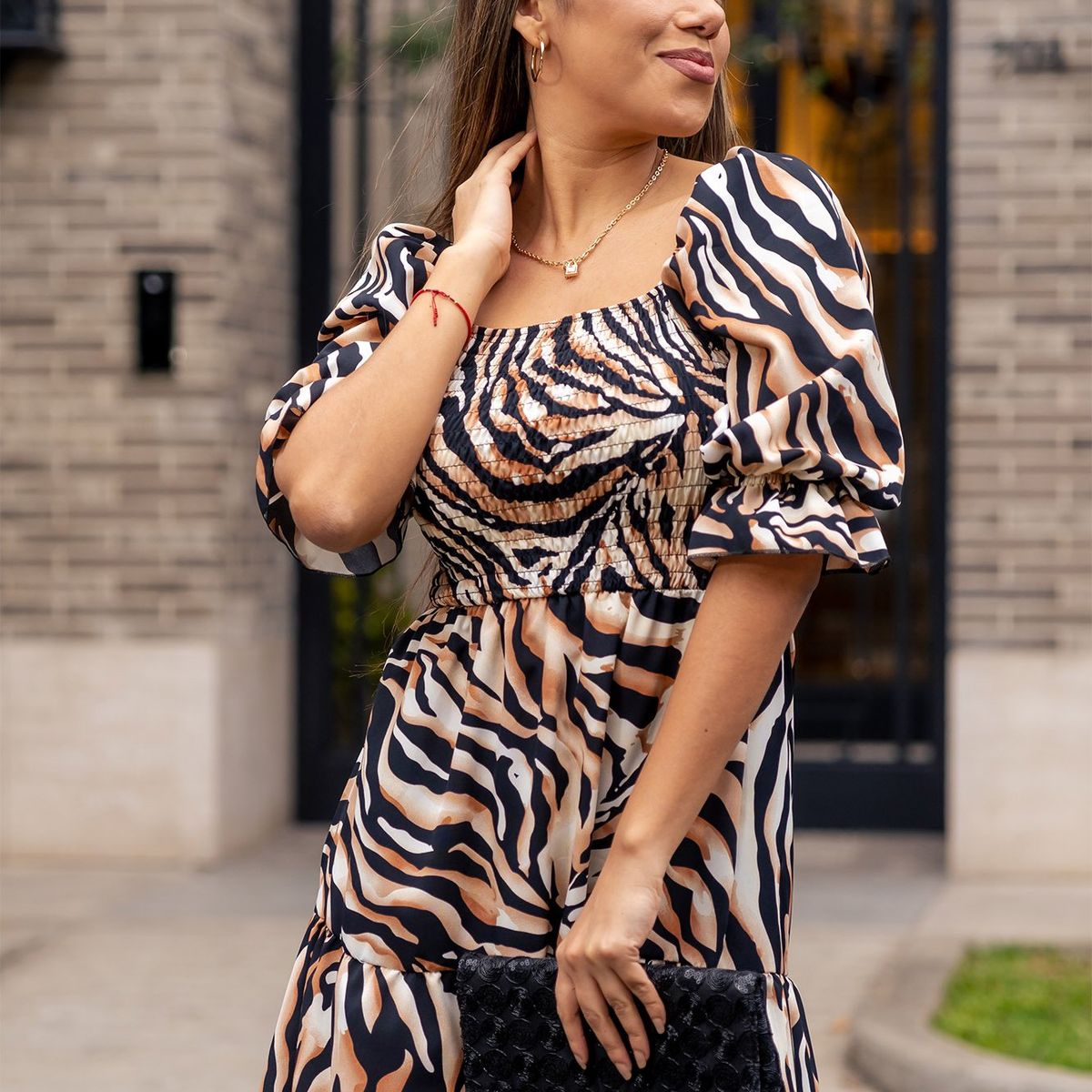 ARMA TU LOOK - VESTIDO CARTAGENA DE SEDA MANGA ABULLONADA ARMA TU LOOK