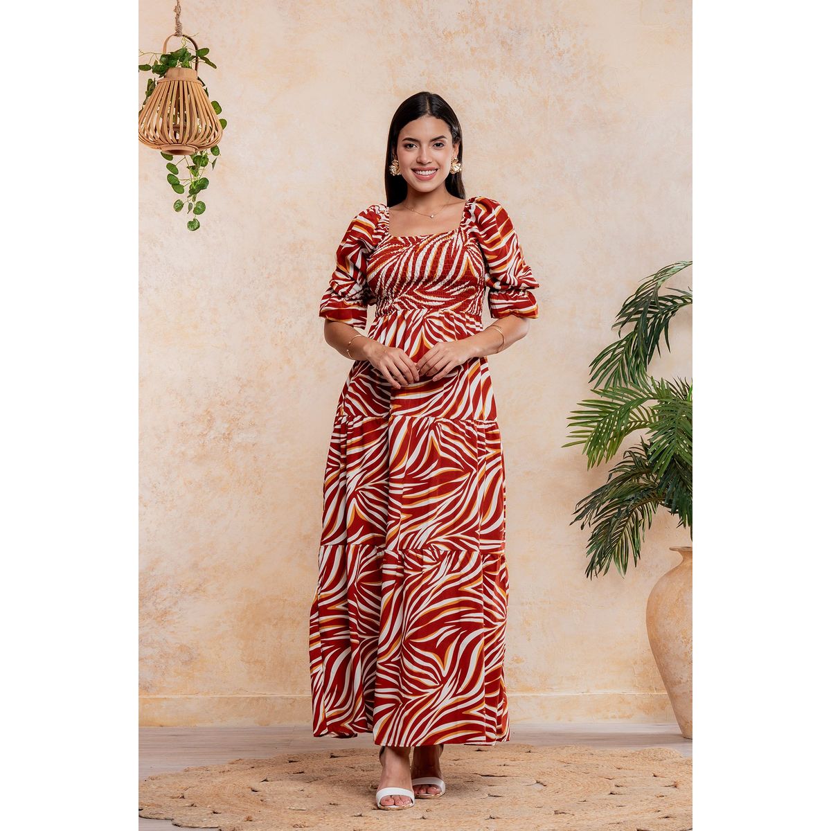 ARMA TU LOOK - VESTIDO CARTAGENA DE SEDA MANGA ABULLONADA ARMA TU LOOK