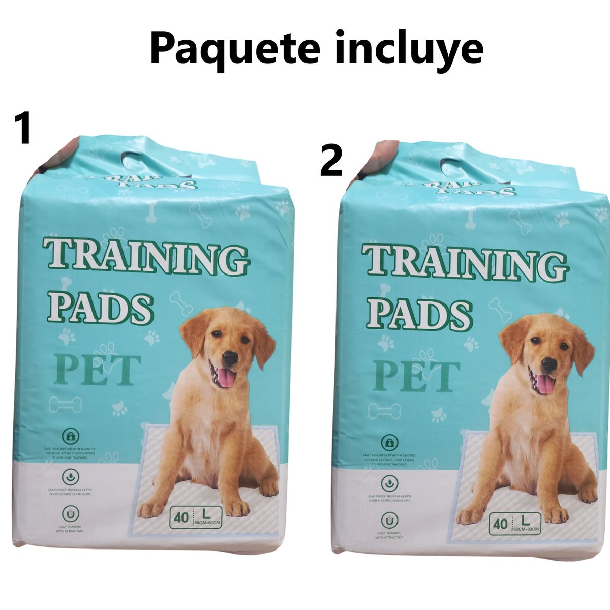GENERICO - Pack 2 Pañales Piso Para Perro Entrenamiento Absorbente60x60
