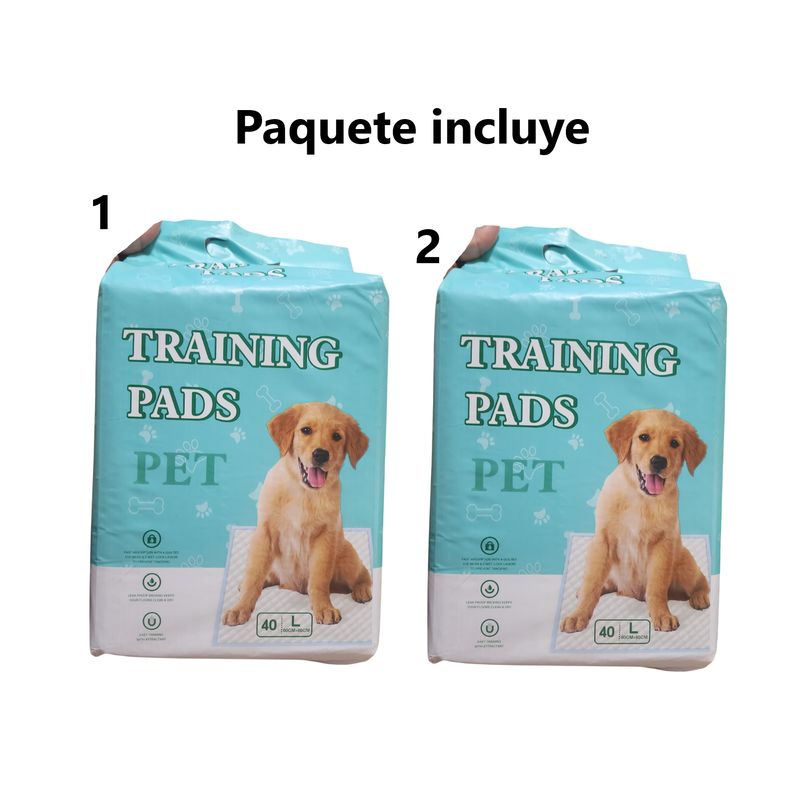 GENERICO - Pack 2 Pañales Piso Para Perro Entrenamiento Absorbente60x60
