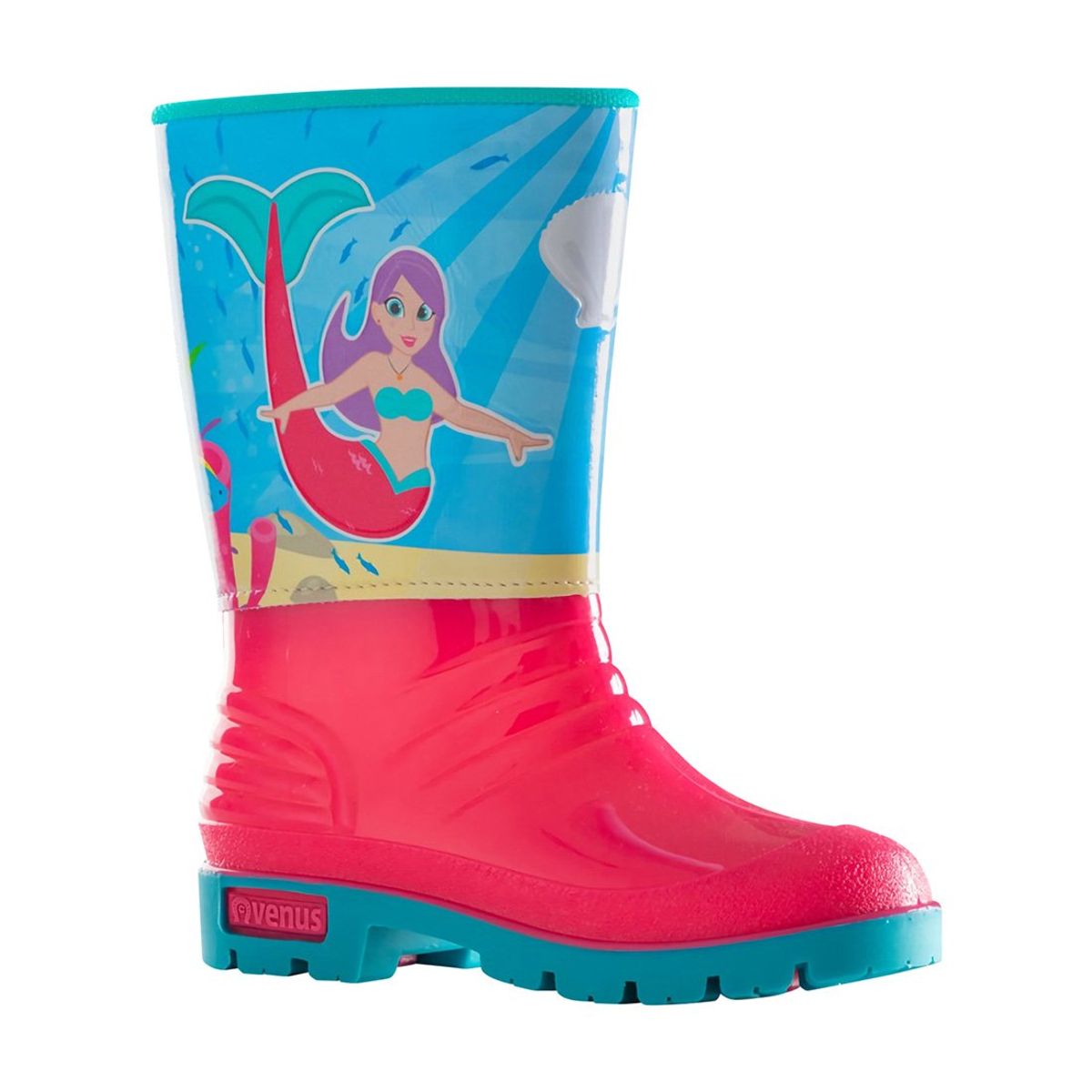 VENUS - BOTA INFANTIL CON CUELLO MARY FUCSIA
