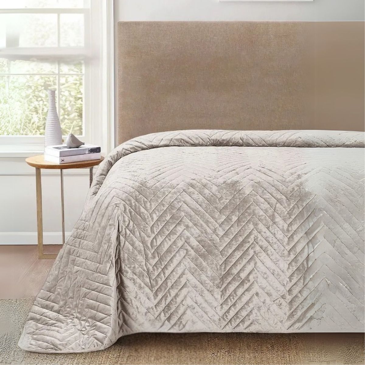 SALA FABULOSA - Edredón Aura Talla Queen + 2 Fundas de Almohada - Arena