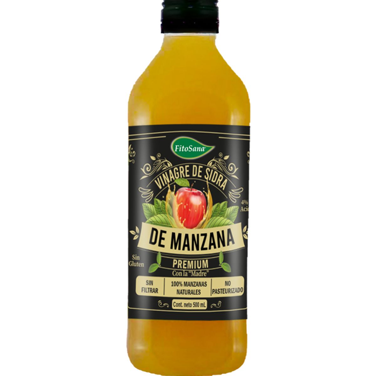 FITOSANA - VINAGRE DE SIDRA DE MANZANA PREMIUM CON LA MADRE FITOSANA - VINAGRE 500ML
