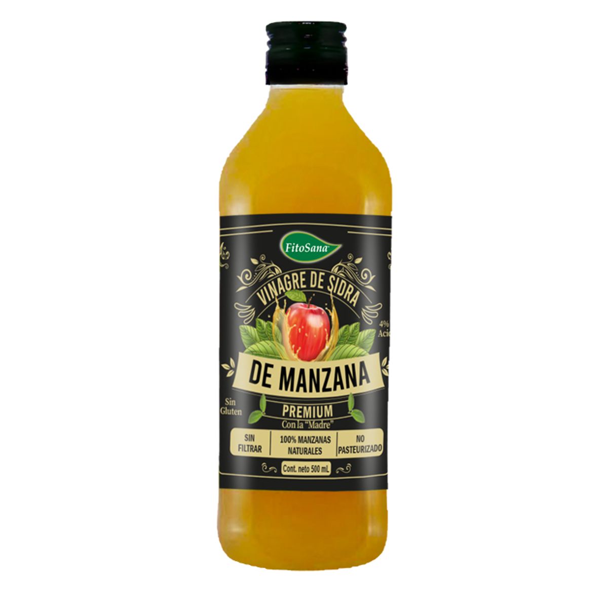 FITOSANA - VINAGRE DE SIDRA DE MANZANA PREMIUM CON LA MADRE FITOSANA - VINAGRE 500ML