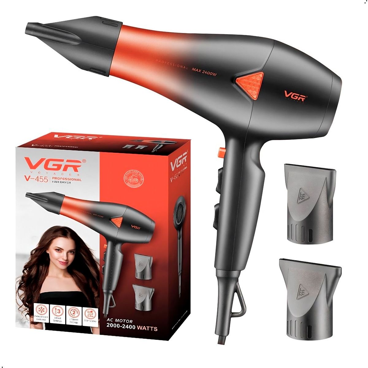 GENERICO - Secadora De Cabello Profesional Vgr Motor Ac V-455