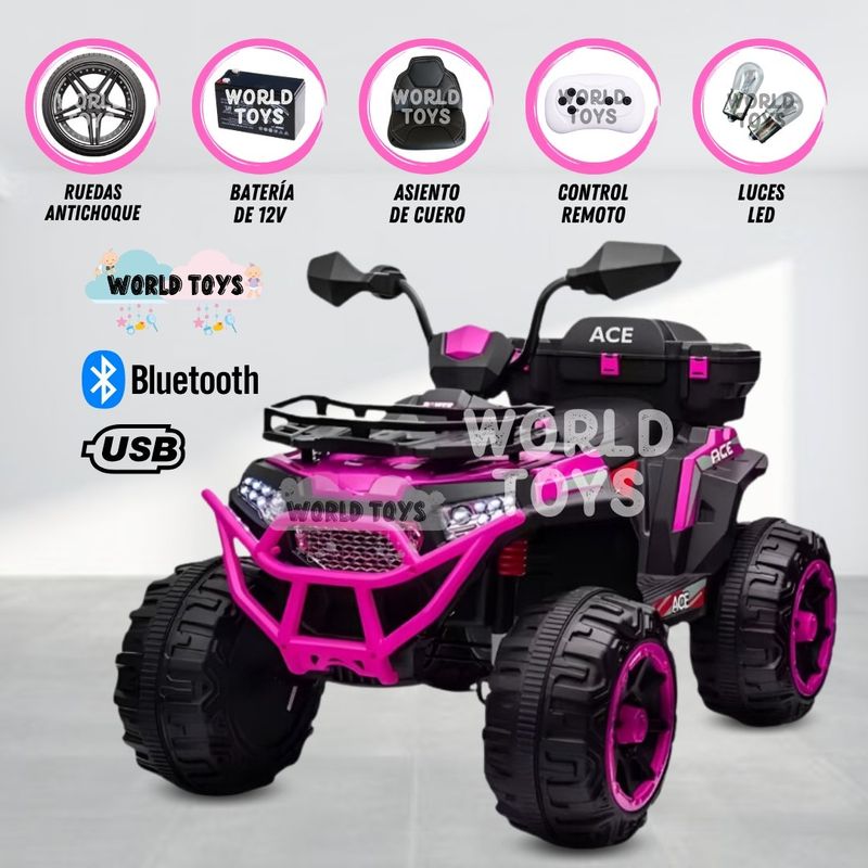 GENERICO - Cuatrimoto a Batería Musical «ZAYDEN» Purple