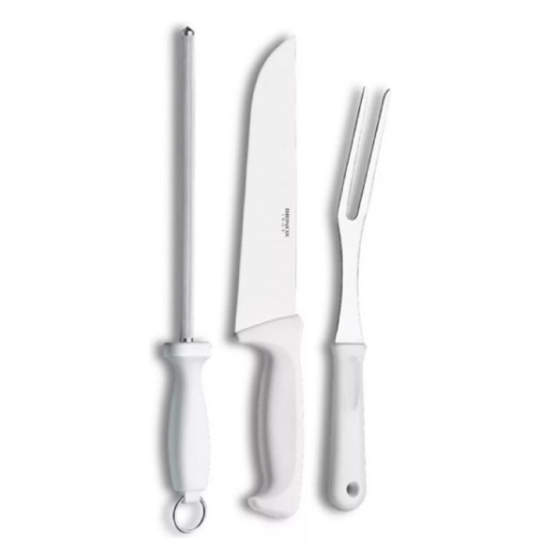 BRINOX - Juego de Cuchillos 3 Piezas para Asado Acero Inoxidable Brinox Precision