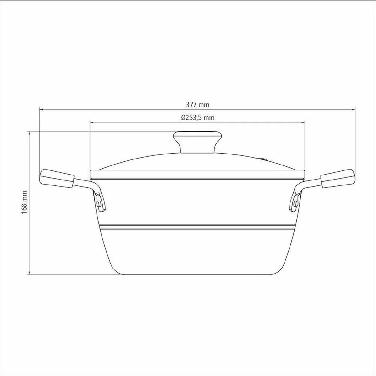 TRAMONTINA - Olla de 24 Cm Sicilia Rojo Tramontina