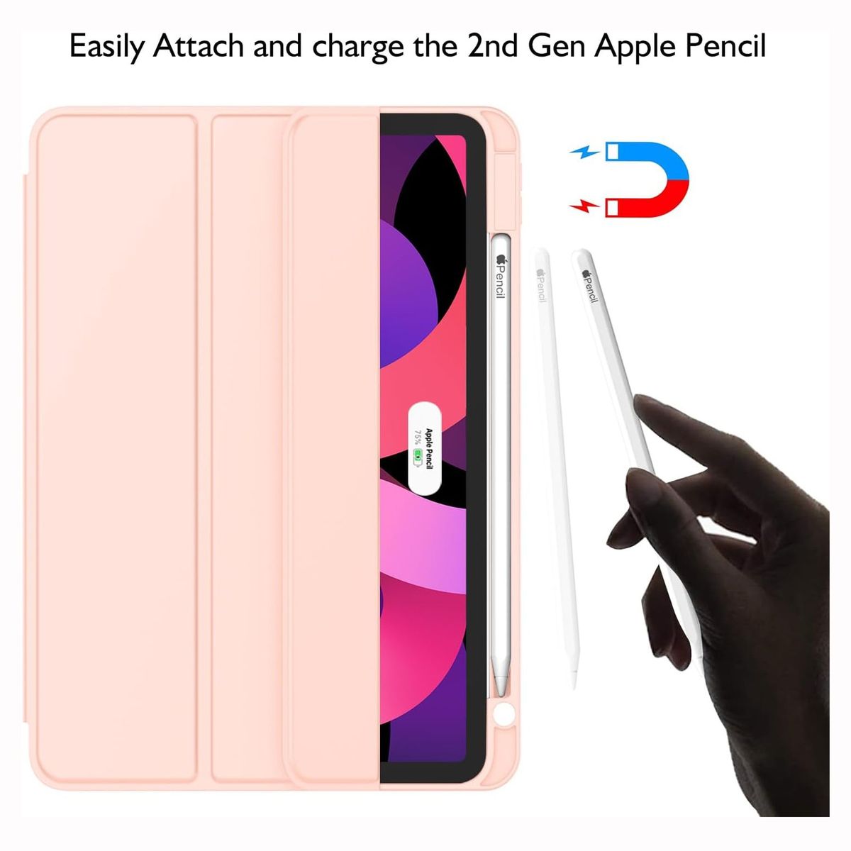 GENERICO - Funda Case Pencil Holder para iPad Air 11 Chip M2/M3 - Pink