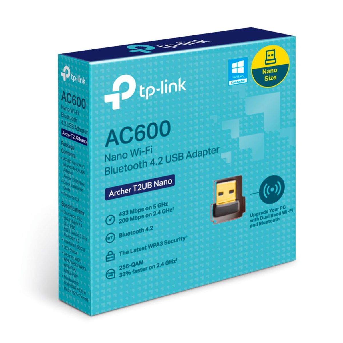 TP LINK - TP-LINK ARCHER T2UB NANO Adaptador USB WIFI5 AC600 Dual Band