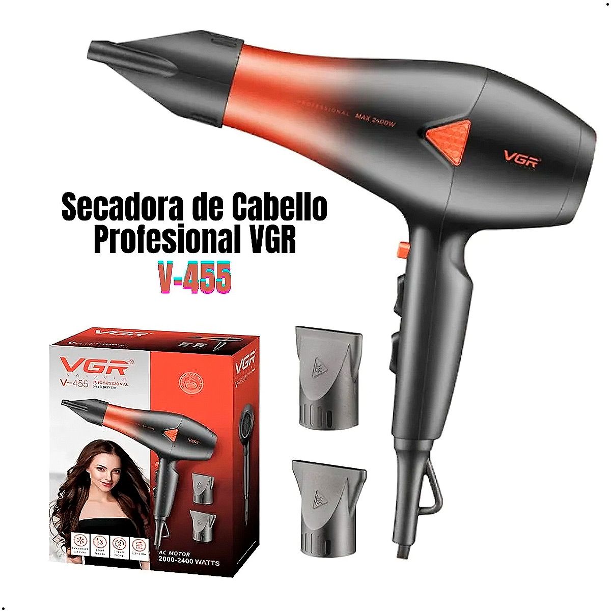 GENERICO - Secadora De Cabello Profesional Vgr Motor Ac V-455