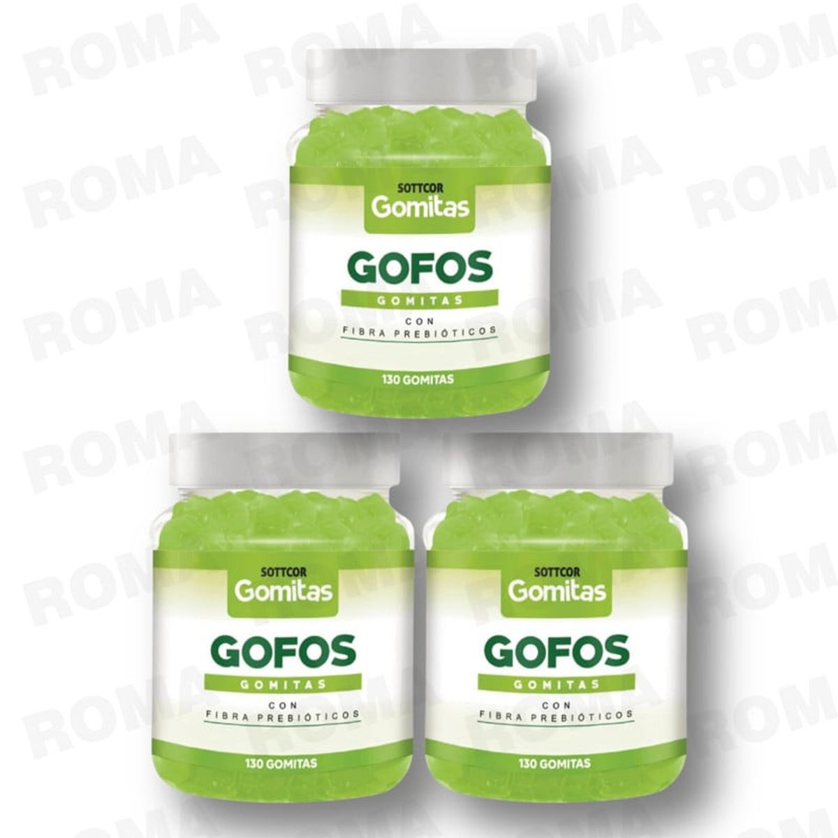 GENERICO - PACK 3 GOMITAS GOFOS 390 UND SOTTCOR LABS