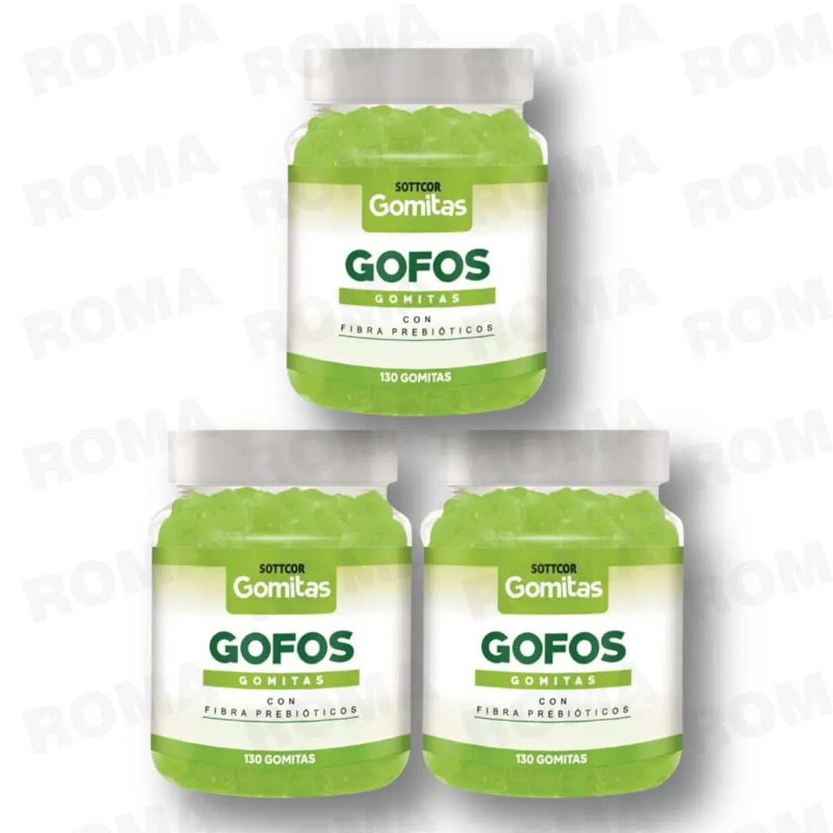 GENERICO - PACK 3 GOMITAS GOFOS 390 UND SOTTCOR LABS