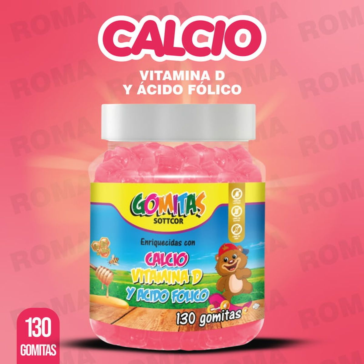 GENERICO - GOMITAS CALCIO NIÑOS 130 UND SOTTCOR LABS