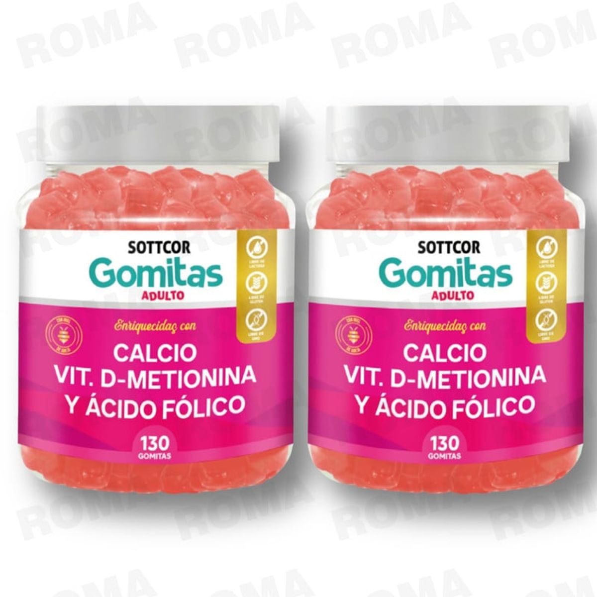 GENERICO - PACK 2 GOMITAS CALCIO 260 UND SOTTCOR LABS