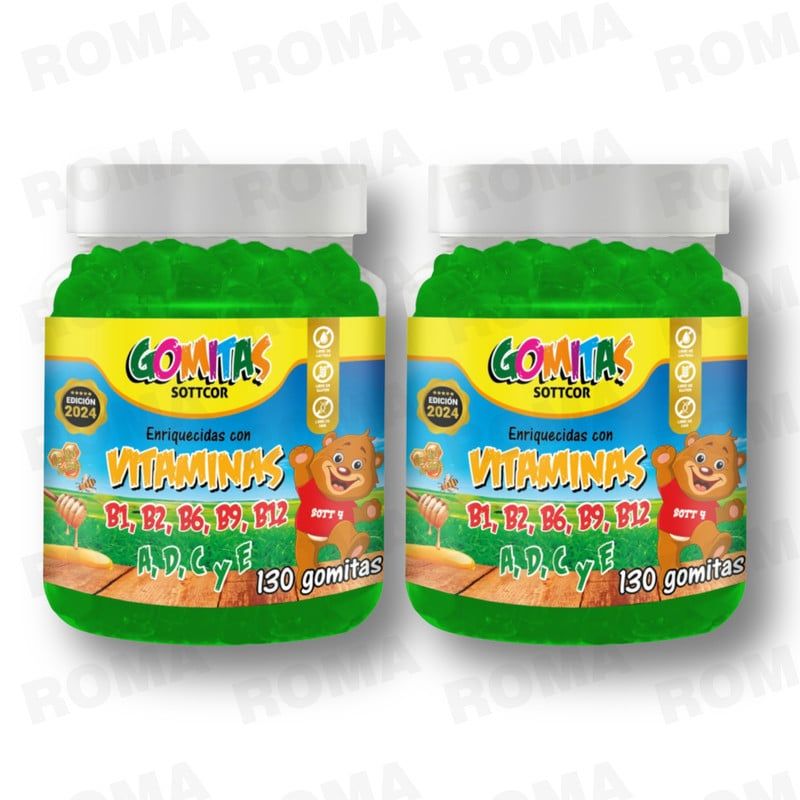 GENERICO - PACK 2 MULTIVITAMINAS NIÑOS 260 UND SOTTCOR LABS