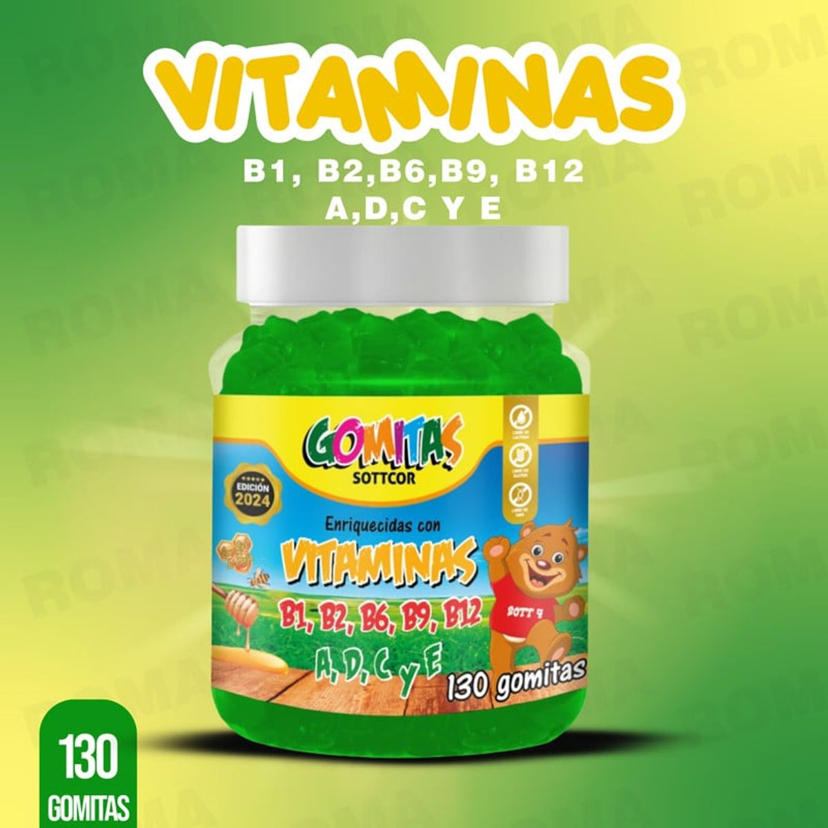 GENERICO - PACK 2 MULTIVITAMINAS NIÑOS 260 UND SOTTCOR LABS