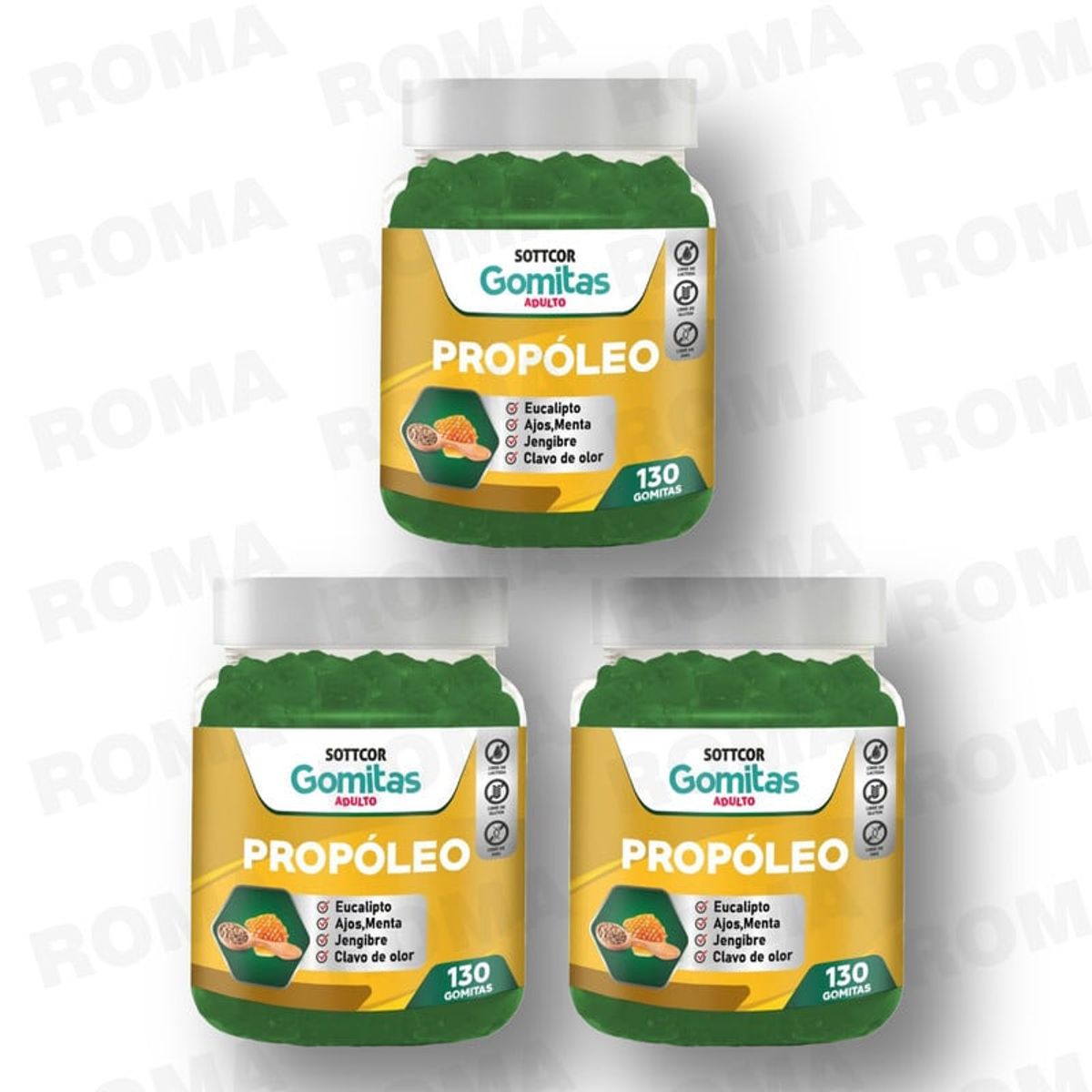 GENERICO - PACK 3 GOMITAS PROPÓLEO 390 UND SOTTCOR LABS