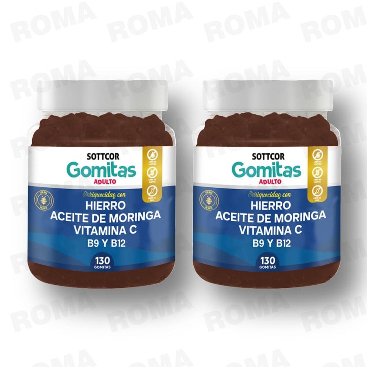GENERICO - PACK 2 GOMITAS HIERRO 260 UND SOTTCOR LABS