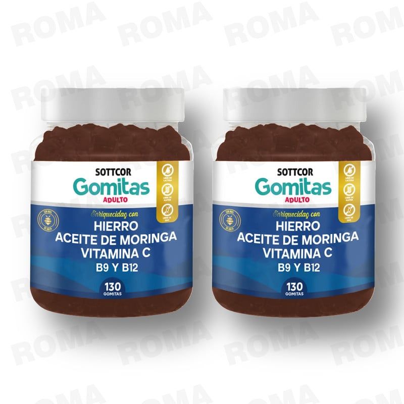 GENERICO - PACK 2 GOMITAS HIERRO 260 UND SOTTCOR LABS