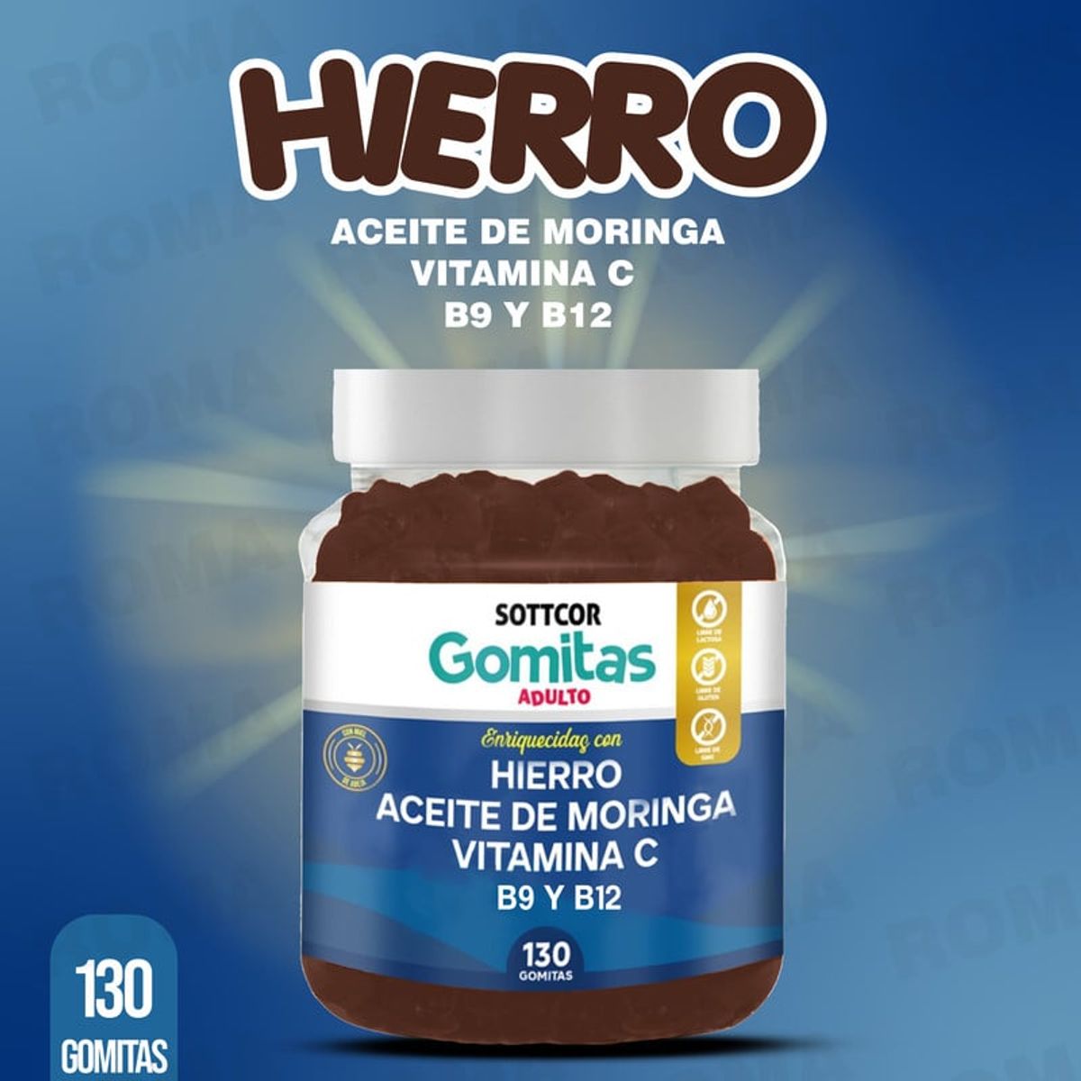 GENERICO - PACK 3 GOMITAS HIERRO 390 UND SOTTCOR LABS
