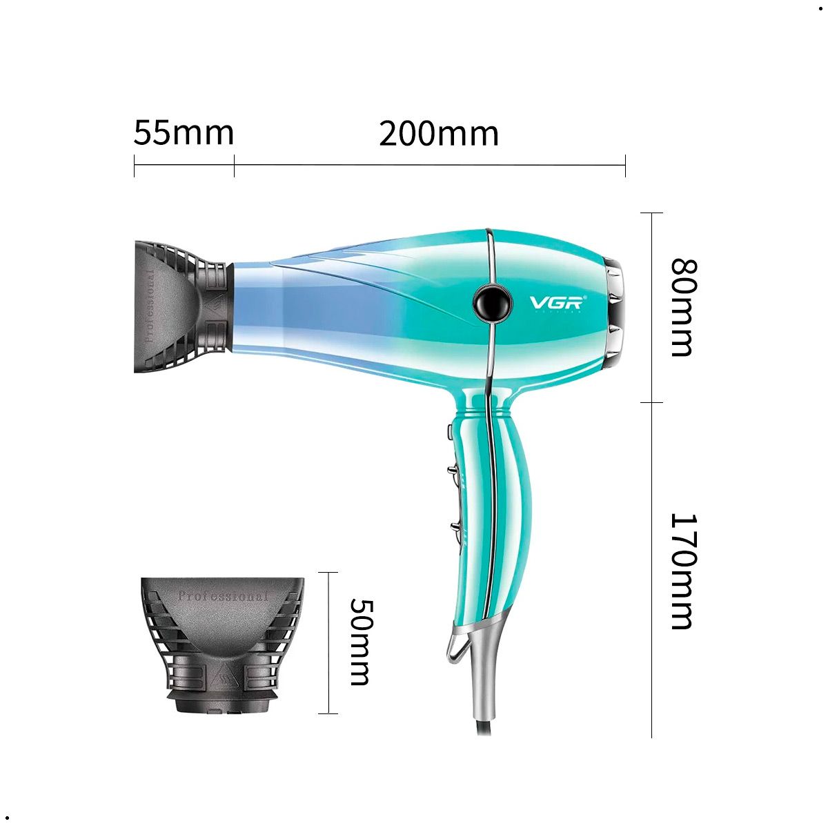 GENERICO - Secadora De Cabello Profesional Vgr Motor Ac V-452