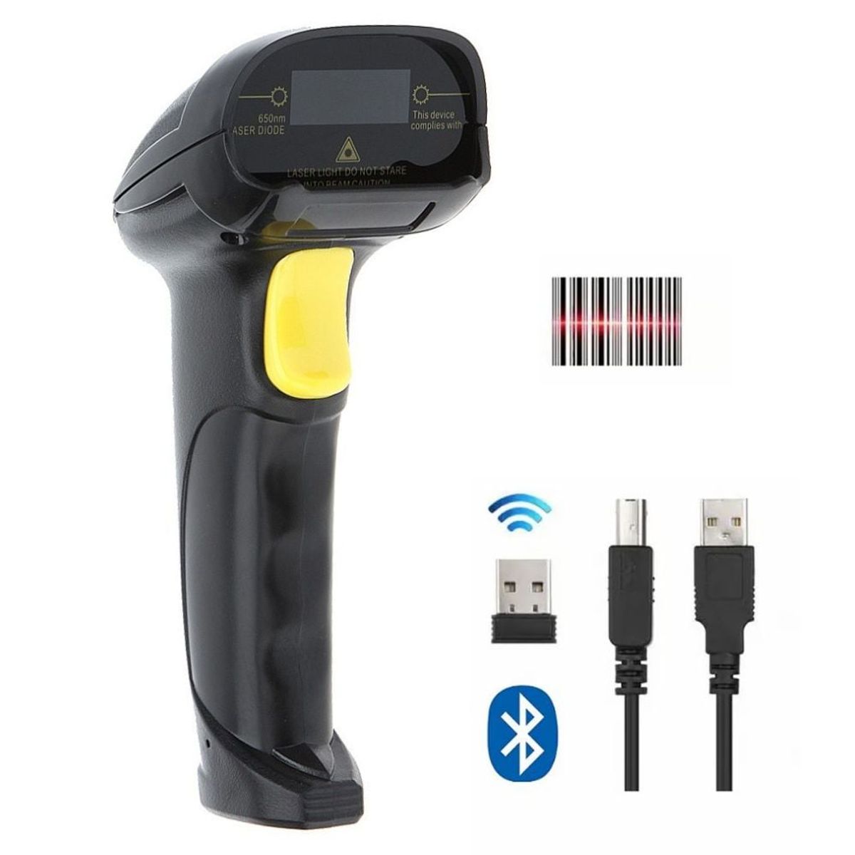 SEISA - Lector Escaner Código de Barras 1D Bluetooth Inalámbrico SEISA 8300LW