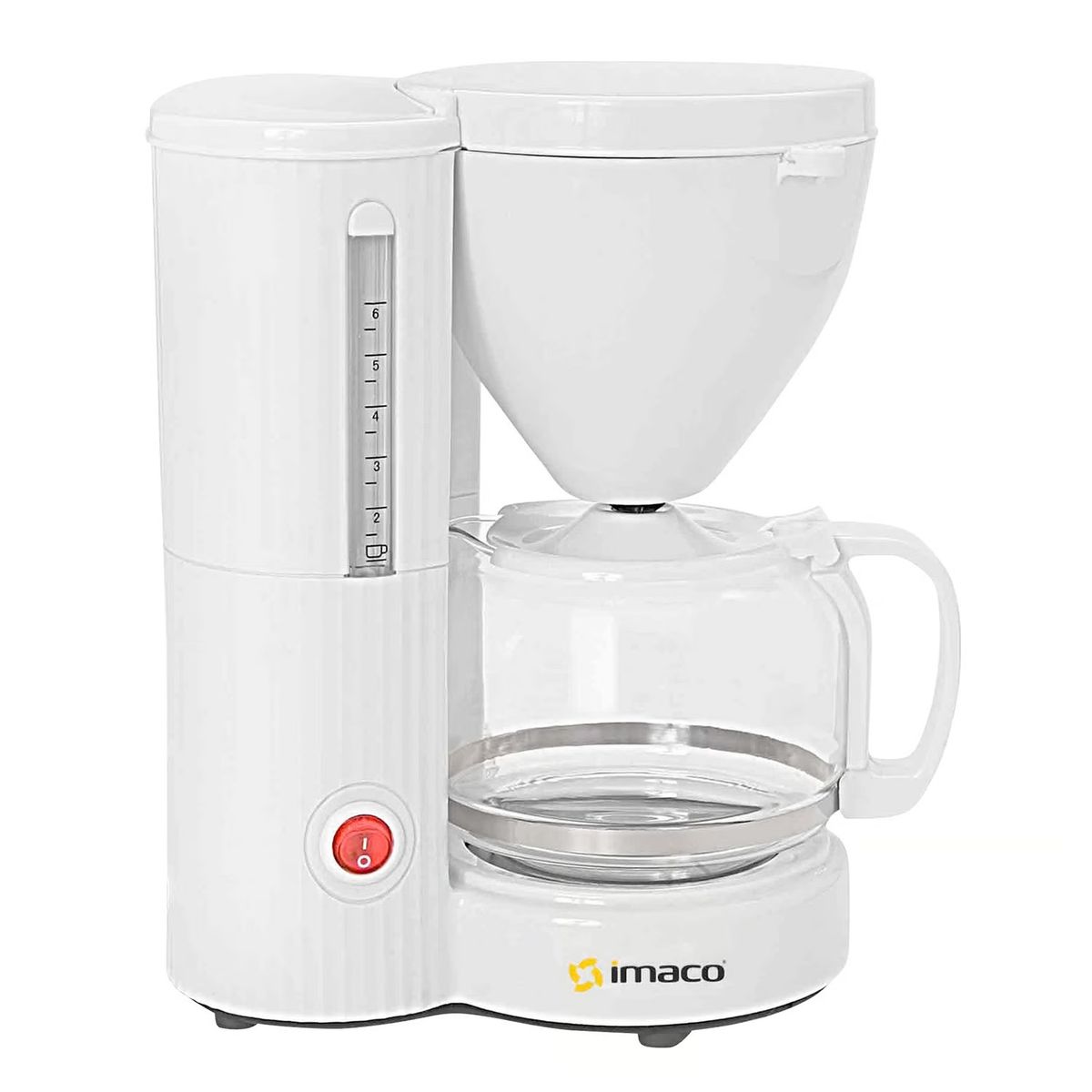 IMACO - Cafetera Eléctrica ICM608 6 a 8 Tazas Blanco