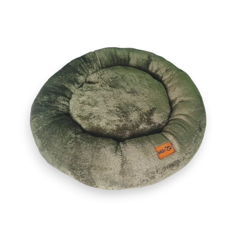 MD - Cama Para Perros y Gatos Donut Lite Verde Oscuro Talla M - MD