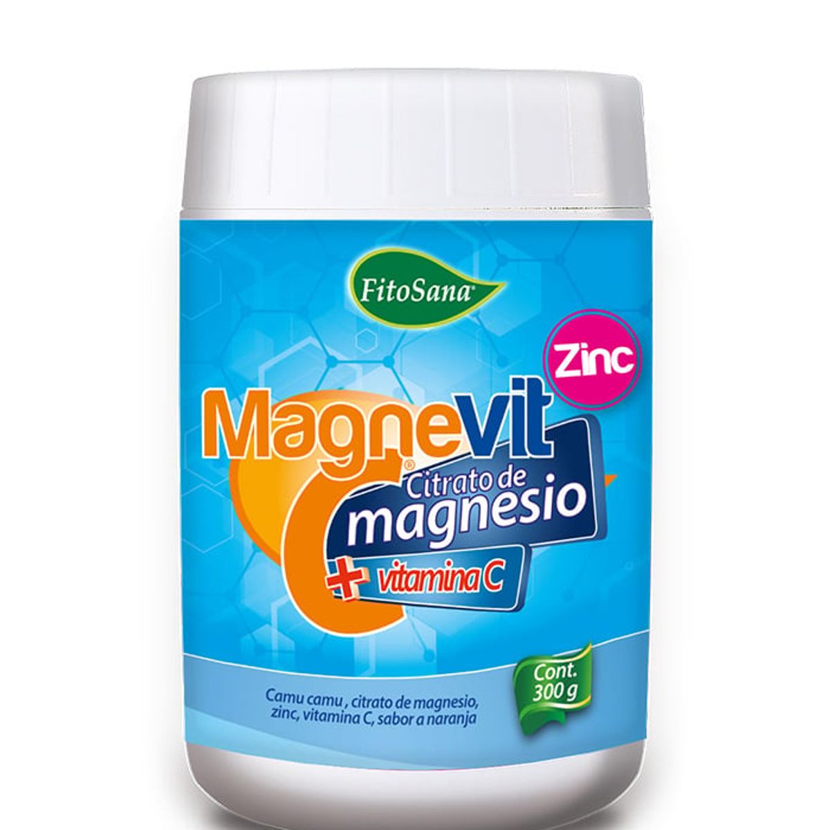 FITOSANA - MAGNEVIT C FITOSANA CITRATO DE MAGNESIO+VITAMINA C+ZINC - BATIDO 300G
