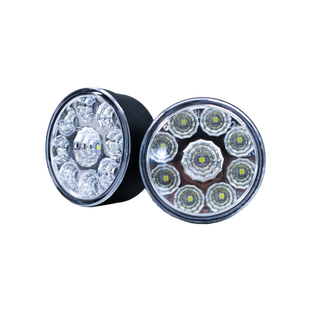 GENERICO - Faro Led 9 Led Blanco Circular Par 12v Auto Camioneta