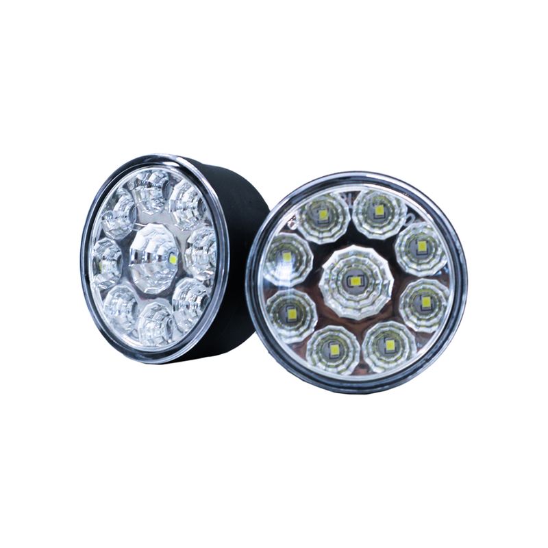 GENERICO - Faro Led 9 Led Blanco Circular Par 12v Auto Camioneta