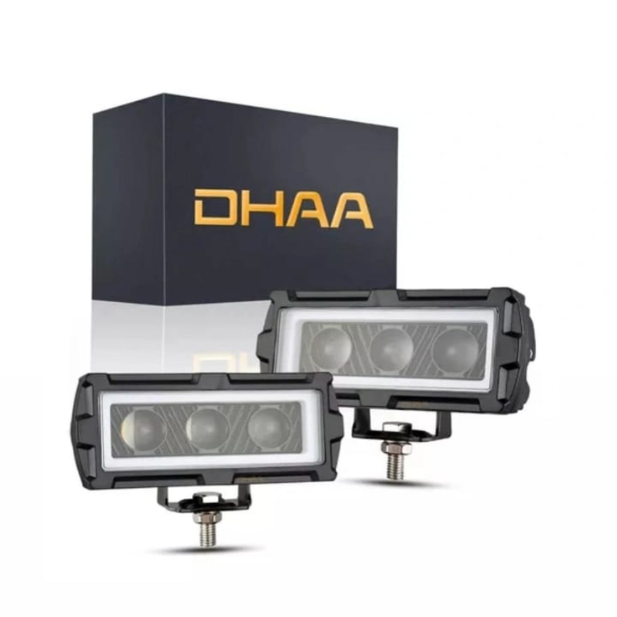 GENERICO - Faros Barras Lupas 3 Led Ojos Ángel